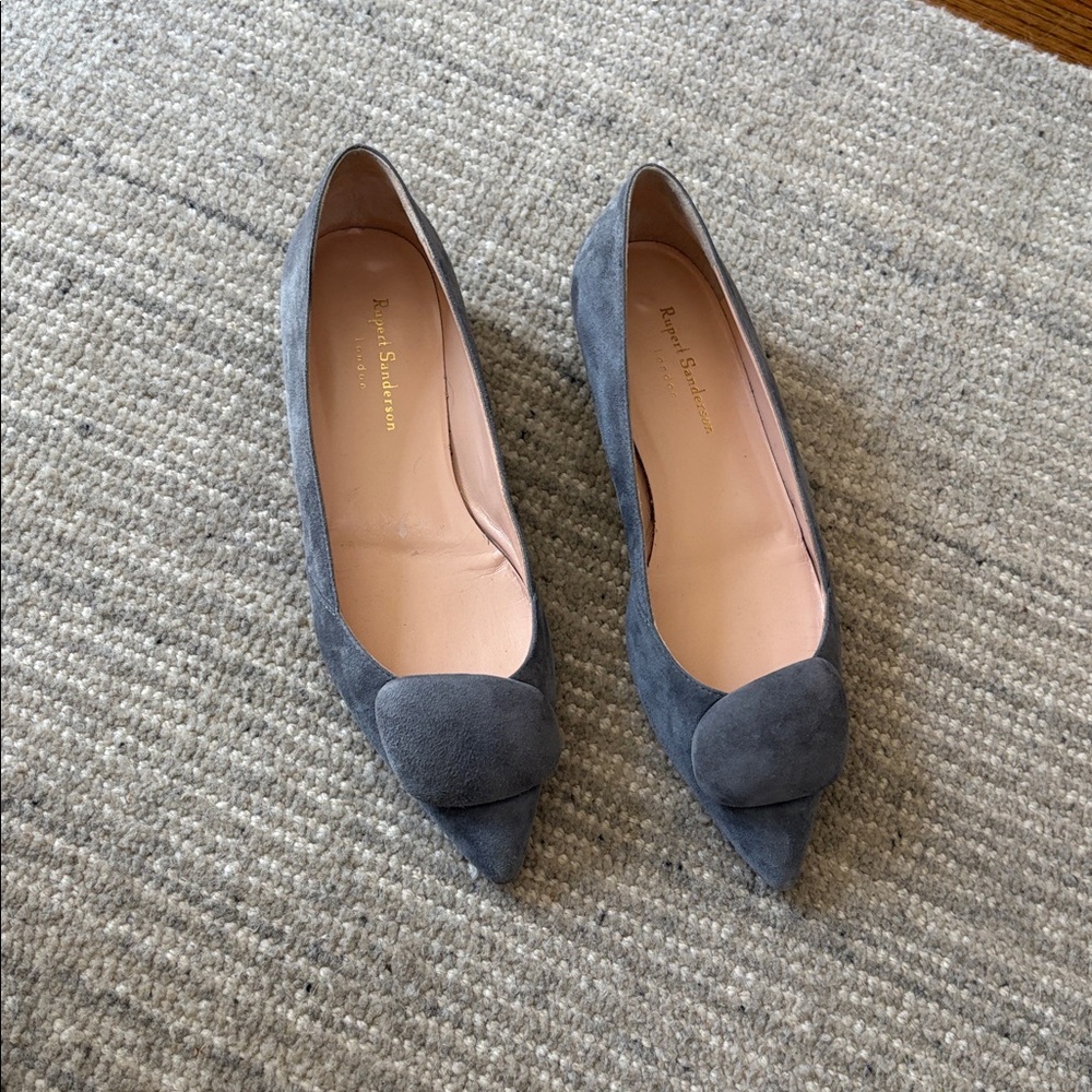 RUPERT SANDERSON AGA SHOES- GREY sz 39.5.